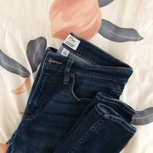 JCREW 9” high rise toothpick jeans